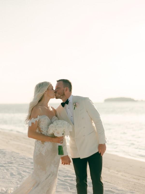Bride, Wedding dress, Sky, Water