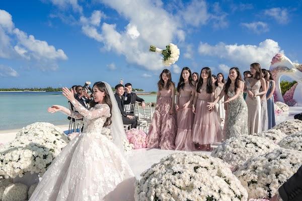 Wedding dress, Water, Cloud, Dress
