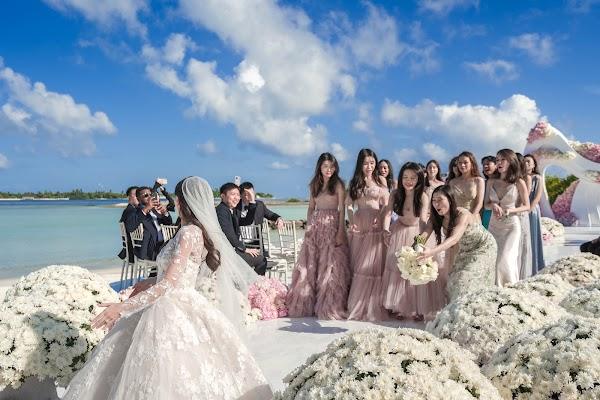 Wedding dress, Water, Cloud, Dress