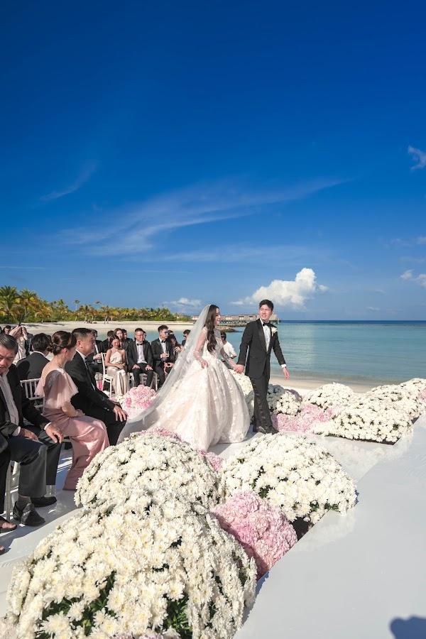 Wedding dress, Water, Cloud, Bride