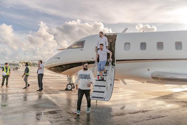 01 - Arrival at VIA on a Luxury Jet