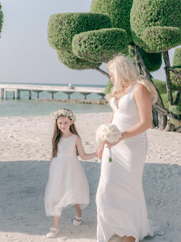 Wedding dress, Plant, Sky, White