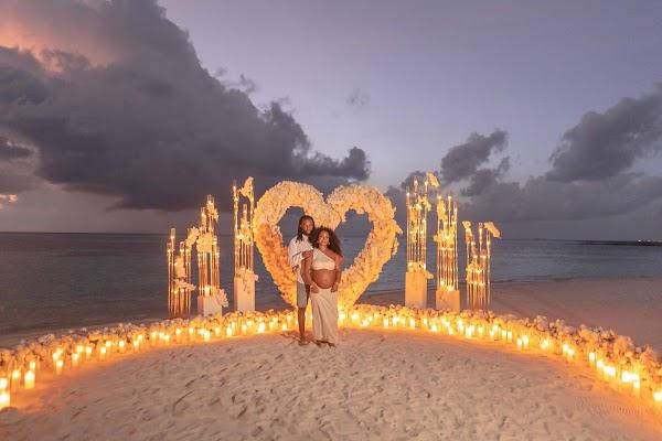Shannon & Kasey's proposal at LUX* South Ari Atoll — Cloud, Sky