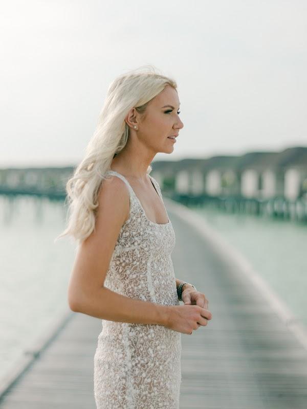 Shoulder, Dress, Wedding dress, Sky